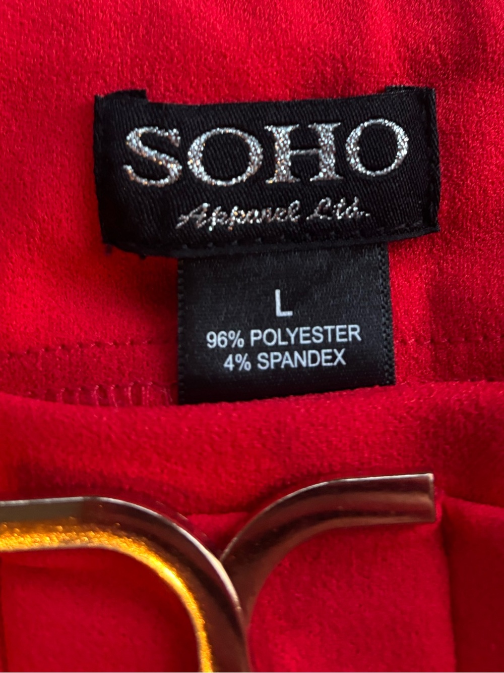 Soho Apparel Bold Red Pants - Picture 3 of 3